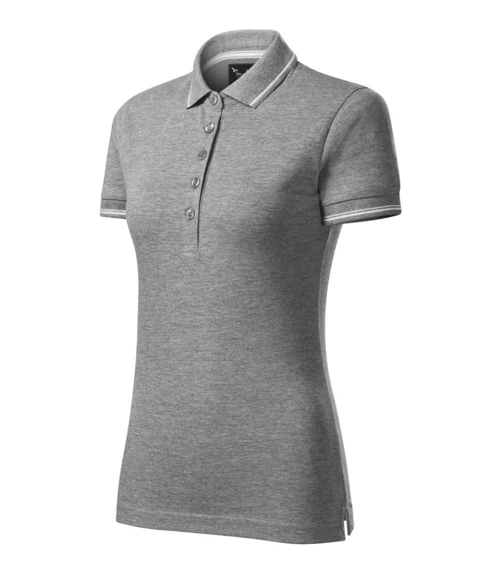Koszulka polo damska Perfection plain P029173F ciemnoszary melanż