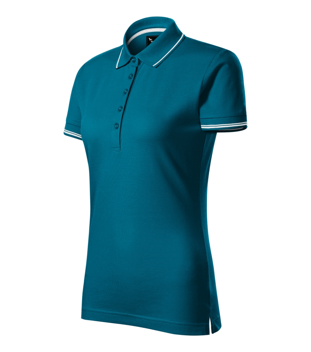 Koszulka polo damska Perfection plain P029173F petrol blue