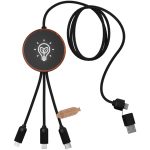 SCX.design C40 kabel ładujący z podświetlanym logo 5-w-1 rPET i z podkładką ładującą 10 W P075933C