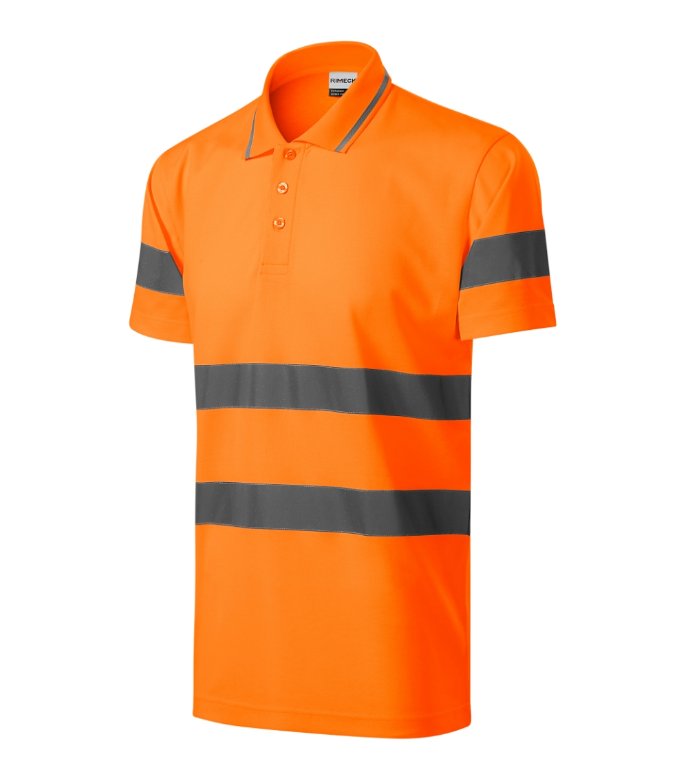 Koszulka polo unisex HV Runway P029442F fluorescencyjny pomarańczowy