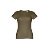 THC SOFIA. Damska koszulka bawełniana taliowana P032316S wojskowy zielony