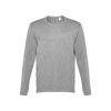 THC BUCHAREST. Męski t-shirt z długim rękawem P032750S jasnoy szary melanż