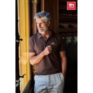 THC ADAM. Męska bawełniana koszulka polo z krótkim rękawem P032885S ST-30131-W THC ADAM. Męska bawełniana koszulka polo z krótkim rękawem P032885S ST-30131-W
