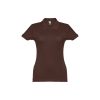 THC EVE. Damski polo t-shirt P033047S ciemny brąz