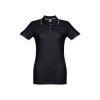 THC ROME WOMEN. Damski slim fit polo t-shirt P033187S czarny