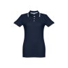 THC ROME WOMEN. Damski slim fit polo t-shirt P033187S granatowy
