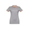 THC ROME WOMEN. Damski slim fit polo t-shirt P033187S jasnoy szary melanż