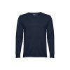 THC MILAN. Męski sweter V-neck z bawełny i poliamidu P033323S granatowy