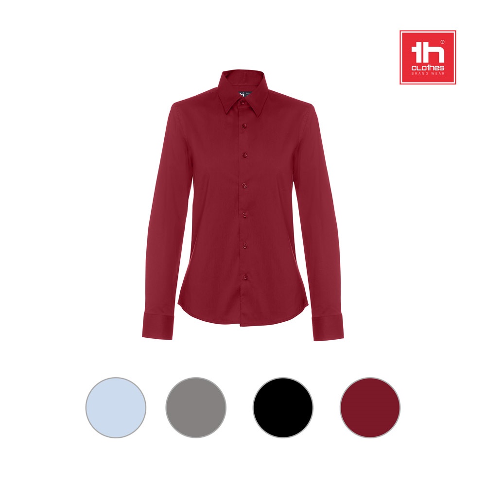 THC PARIS WOMEN. Popelinowa koszula z długim rękawem dla kobiet P033372S ST-30152-W