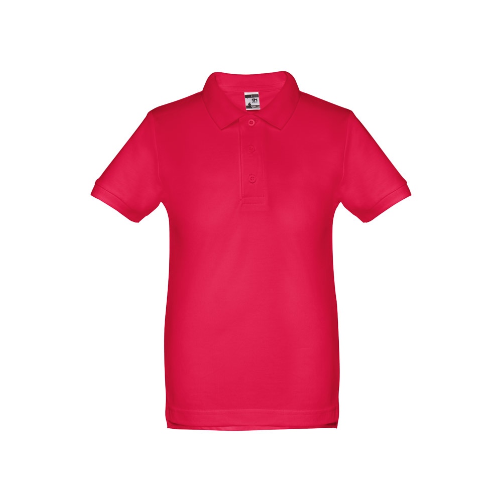 THC ADAM KIDS. Bawełniana koszulka polo z krótkim rękawem dla dzieci (unisex) P033900S czerwony
