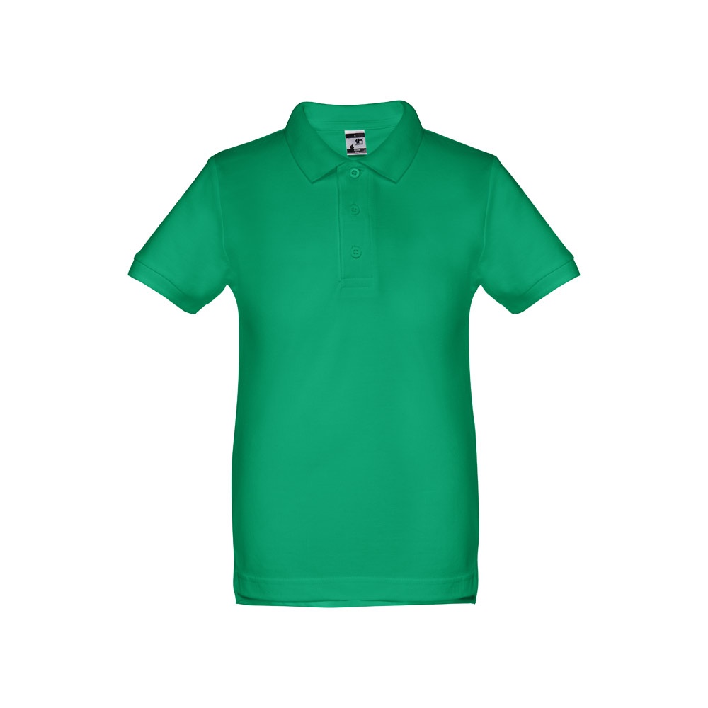 THC ADAM KIDS. Bawełniana koszulka polo z krótkim rękawem dla dzieci (unisex) P033900S zielony