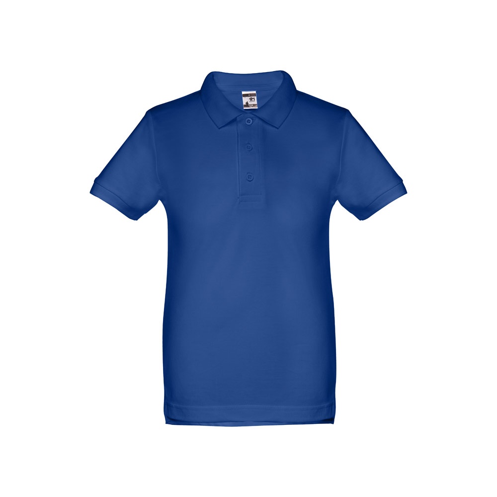 THC ADAM KIDS. Bawełniana koszulka polo z krótkim rękawem dla dzieci (unisex) P033900S szafirowy