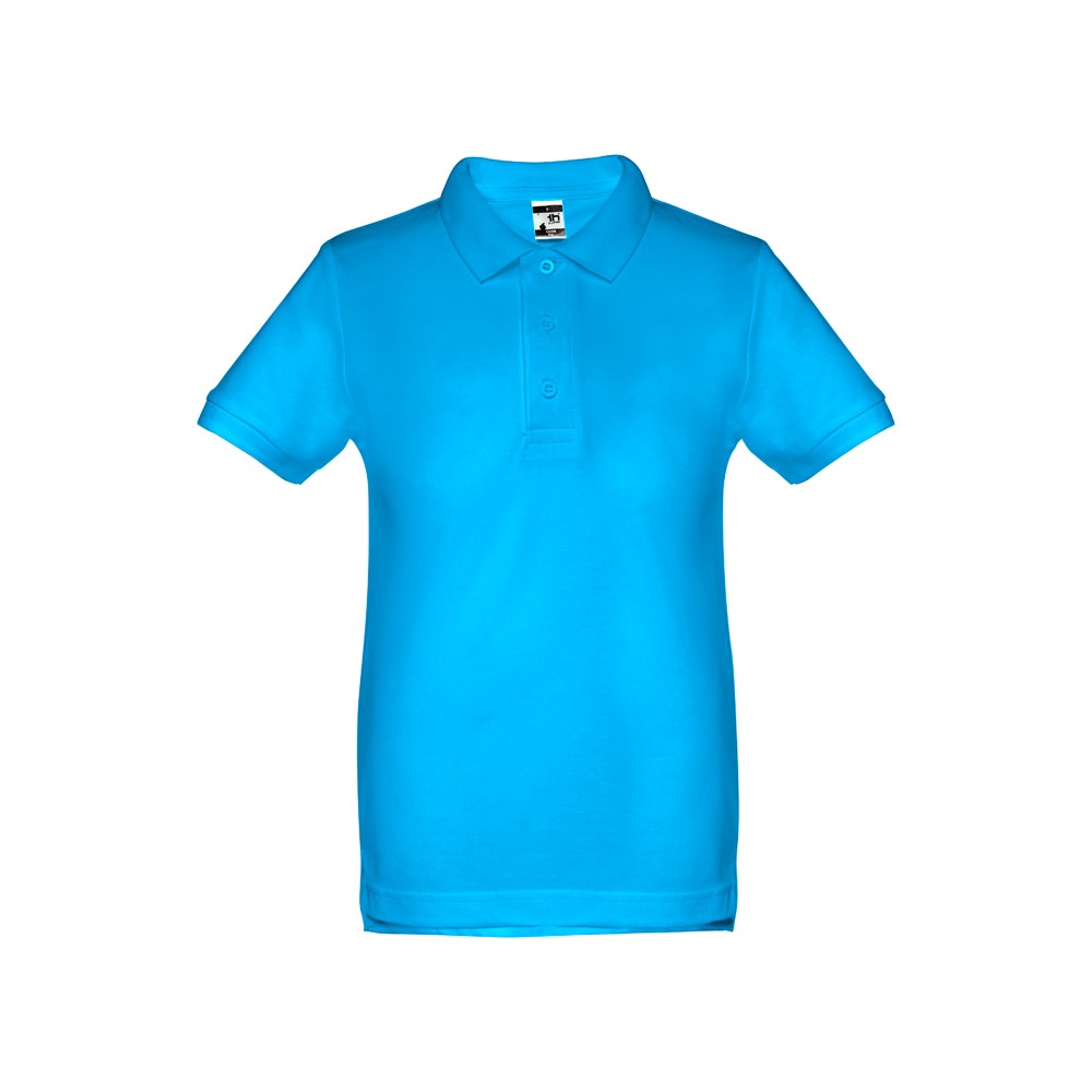 THC ADAM KIDS. Bawełniana koszulka polo z krótkim rękawem dla dzieci (unisex) P033900S morski niebieski