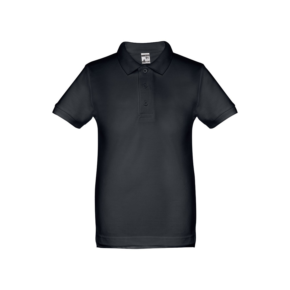 THC ADAM KIDS. Bawełniana koszulka polo z krótkim rękawem dla dzieci (unisex) P033900S ciemny granat