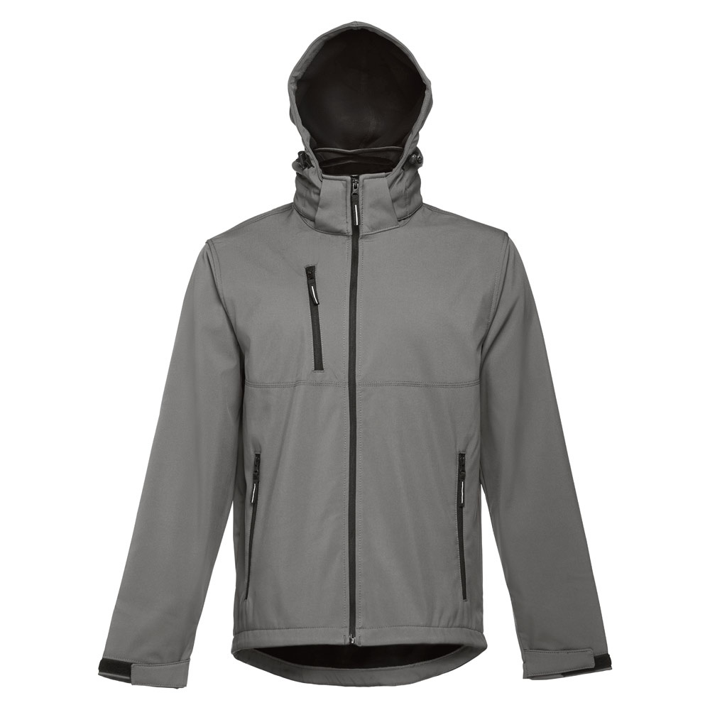 THC ZAGREB. Męska kurtka softshell z poliestru i elastanu P034038S szary