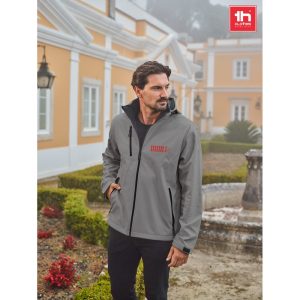 THC ZAGREB. Męska kurtka softshell z poliestru i elastanu P034038S ST-30180-W