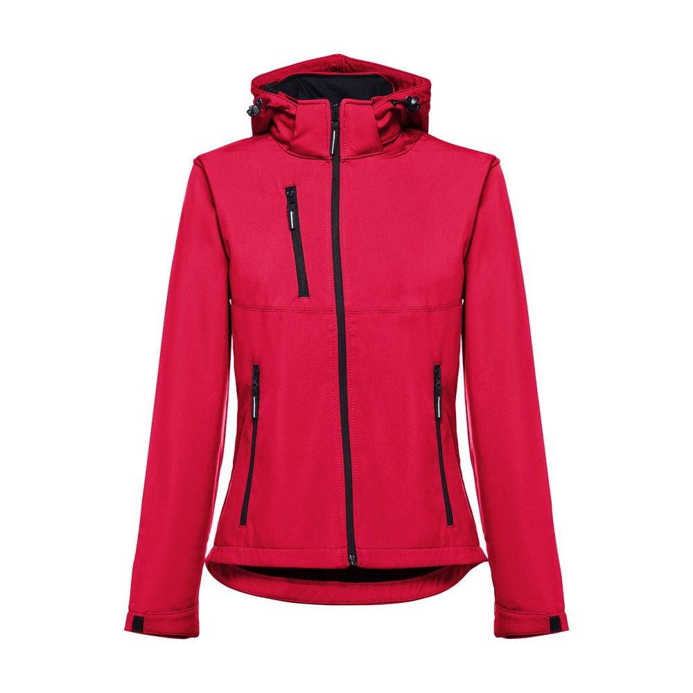 THC ZAGREB WOMEN. Damska kurtka softshell taliowana P034078S czerwony
