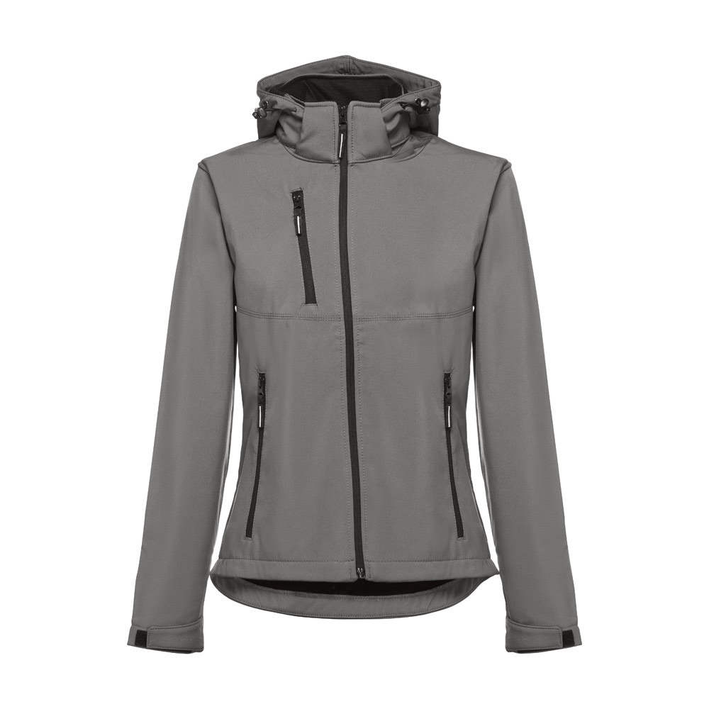 THC ZAGREB WOMEN. Damska kurtka softshell taliowana P034078S szary