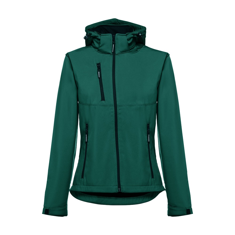 THC ZAGREB WOMEN. Damska kurtka softshell taliowana P034078S ciemny zielony
