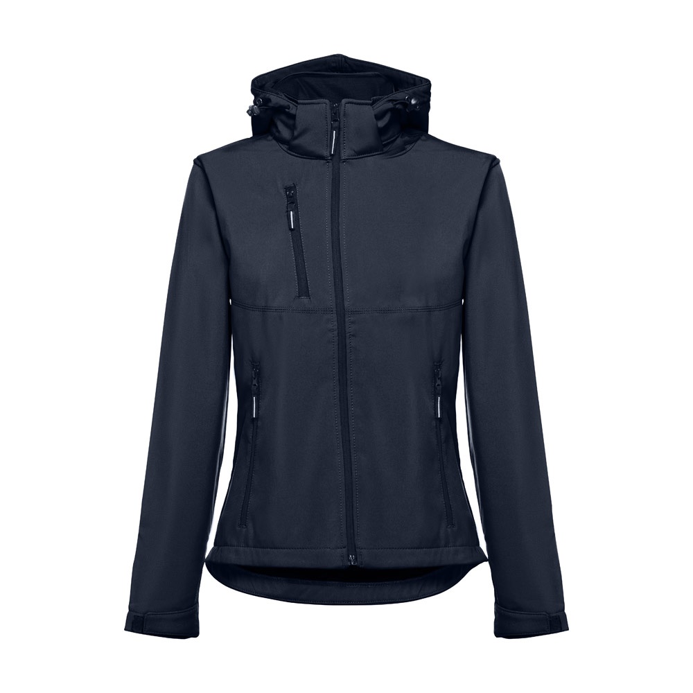 THC ZAGREB WOMEN. Damska kurtka softshell taliowana P034078S granatowy