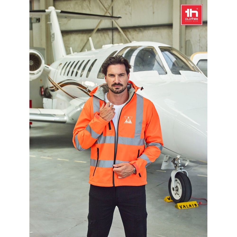 THC ZAGREB WORK. Kurtka softshell o wysokiej widoczności (unisex) P034113S ST-30182-W THC ZAGREB WORK. Kurtka softshell o wysokiej widoczności (unisex) P034113S ST-30182-W