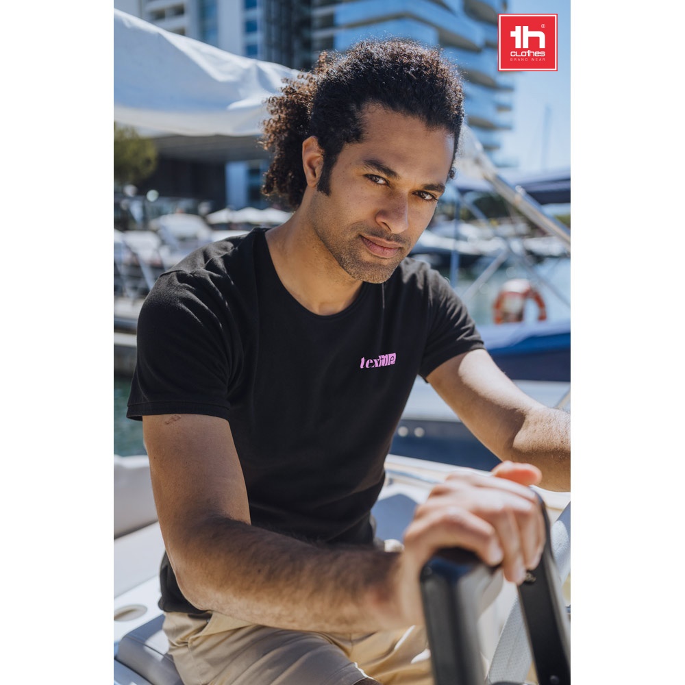 THC SAN MARINO. Męska koszulka z krótkim rękawem z czesanej bawełny P034152S ST-30186-W