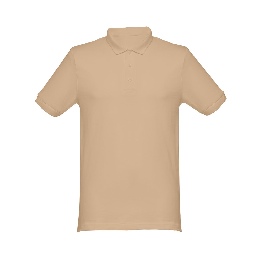THC MONACO. Męski polo t-shirt P034167S jasny brąz