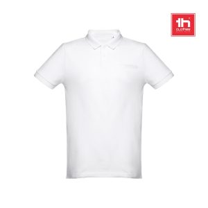 THC DHAKA WH. Męski polo t-shirt P034382S ST-30209-W