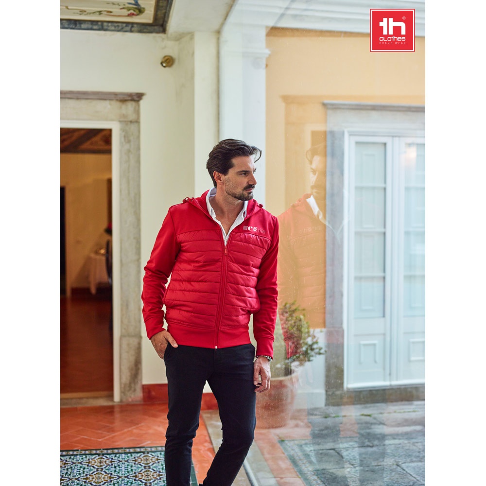 THC SKOPJE. Męska kurtka z kapturem z tafty 300T P034457S ST-30246-W