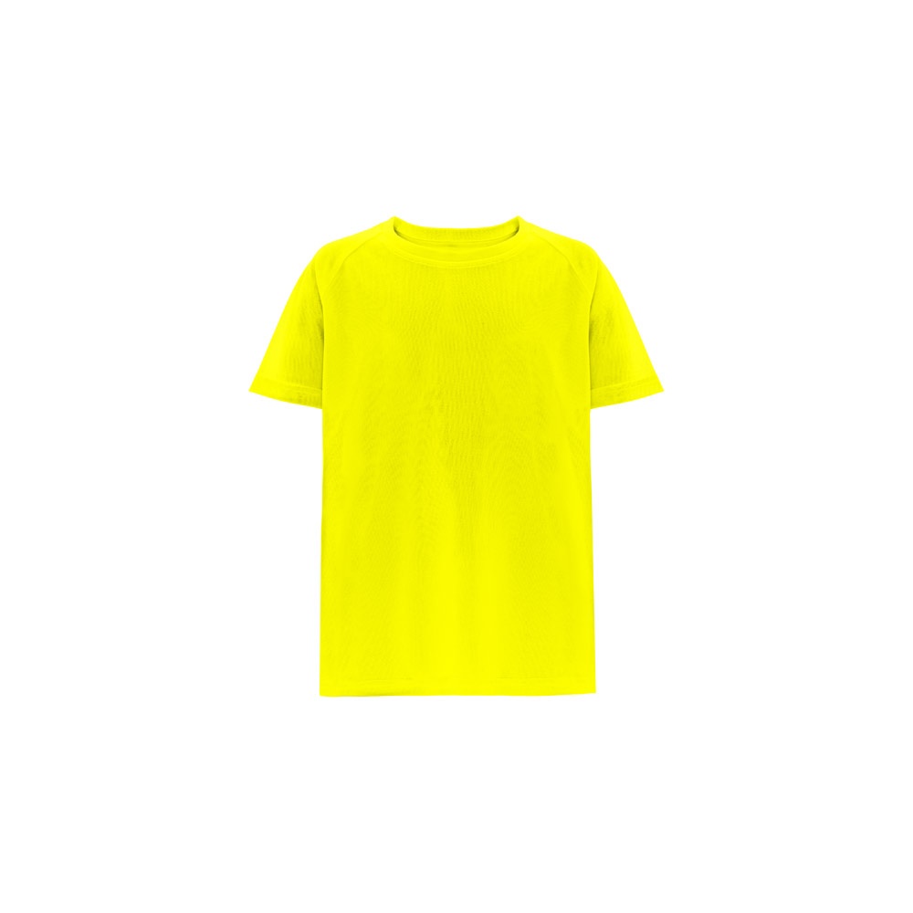 THC MOVE KIDS. T-shirt poliestrowy z krótkim rękawem dla dzieci P046261S fluorescencyjny żółty