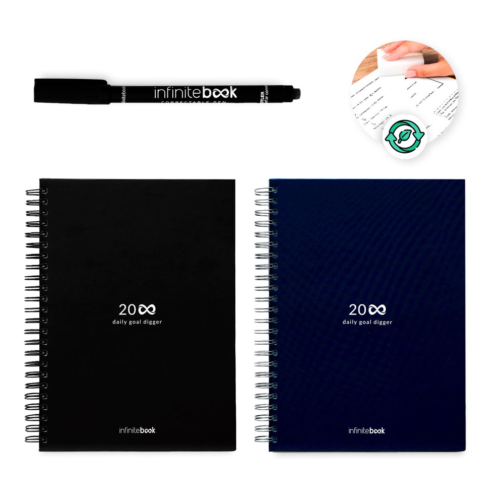 STARTER KIT INFINITE PLANNER A5. Zestaw zawiera „Infinite Diary”, zestaw do czyszczenia, marker i uchwyt na marker P083910S ST-33202-W