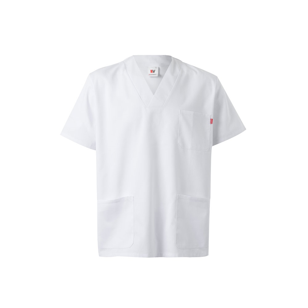 VL TLALOC. Sanitarna czapka z diagonalu (190 g/m²), z bawełny (35%) i poliestru (65%) P097000S biały