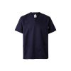 VL ILLAPA. Tunika twillowa (190 g/m²) z krótkim rękawem, z poliestru (65%) i bawełny (35%) P097009S granatowy