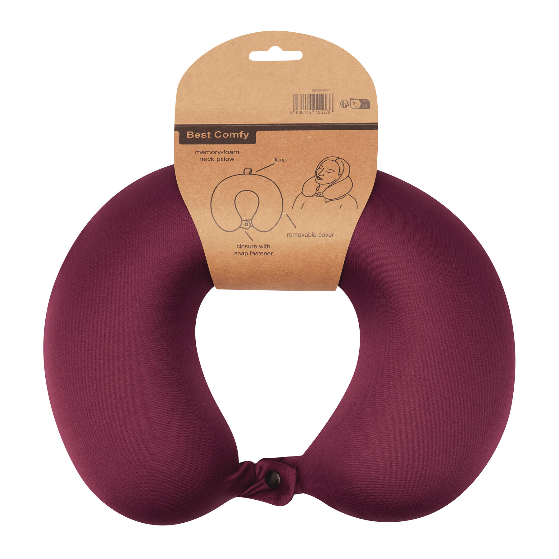 Poduszka podróżna BEST COMFY P106527I jagodowy