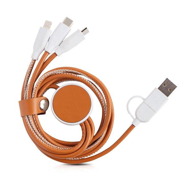 Kabelek 6 w 1 z recyklingu / Recycable P090273P PM-IP11059538