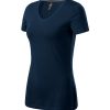 Koszulka damska Action V-neck P066730F granatowy