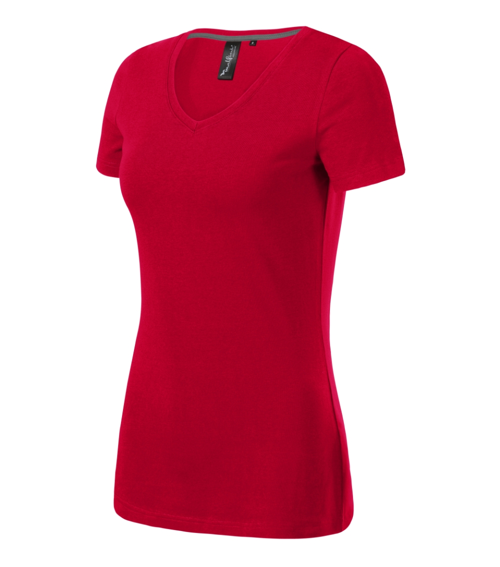 Koszulka damska Action V-neck P066730F formula red