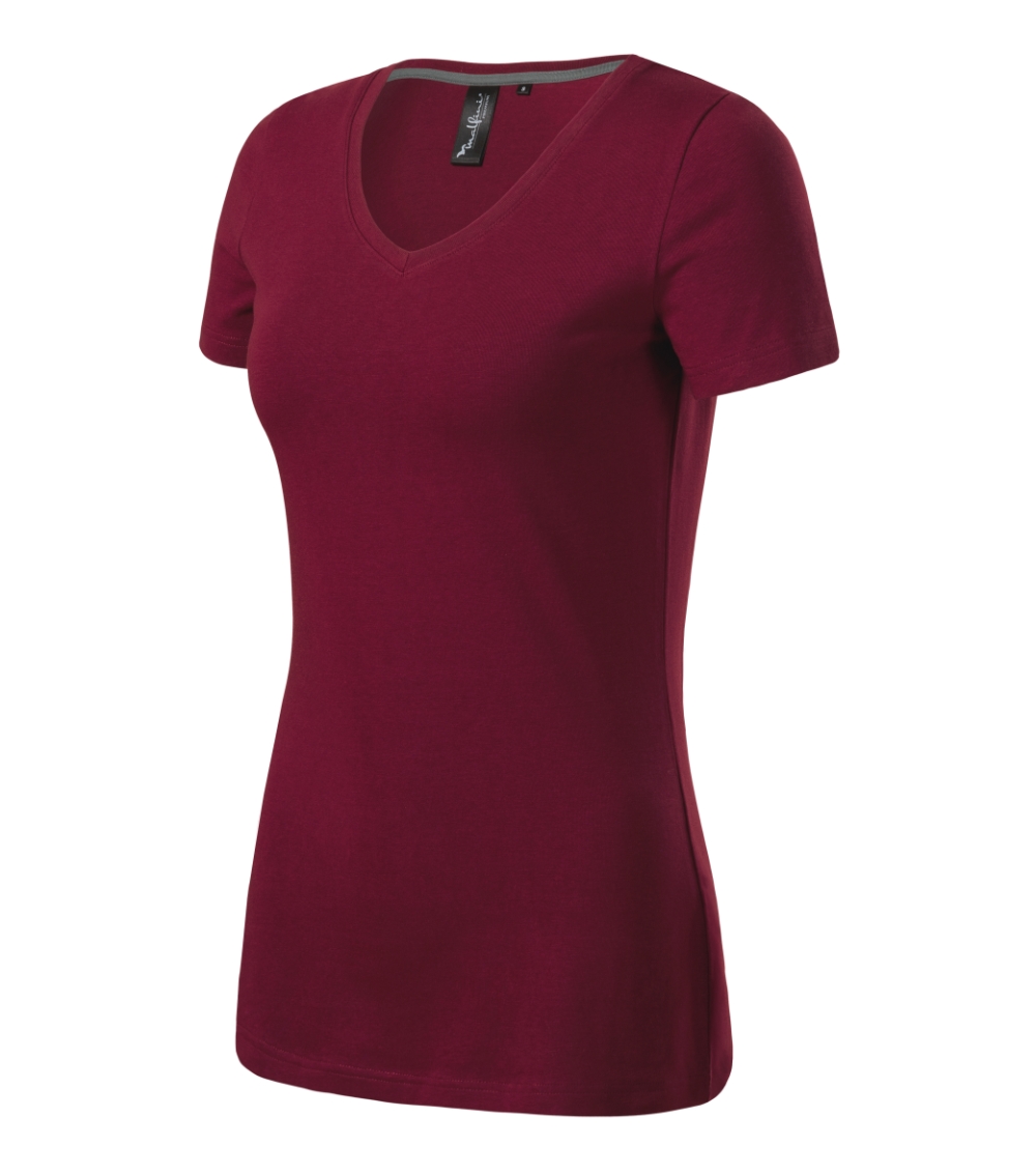 Koszulka damska Action V-neck P066730F garnet