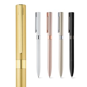 CLARE. Aluminiowy pochodzącego z recyklingu (100% rAL) długopis z mechanizmem obrotowym i klipsem P035232S ST-81156-W