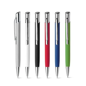 OLAF SOFT. Aluminiowy długopis z gumowymi wykończeniami P035416S ST-81192-W