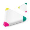 TRIAN. Zakreślacz z polipropylenu w kształcie trójkąta, 3 kolory P035674S