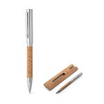 CORKO. Długopis z korka i metalu z mechanizmem obrotowym P083104S