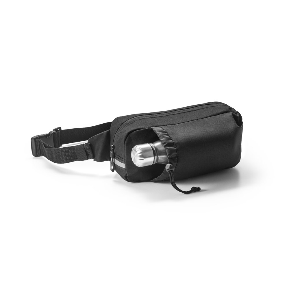 DELFOS POUCH. Torba biodrowa z 300D poliestru pochodzącego i 600D poliestru pochodzącego z elementami odblaskowymi P046514S