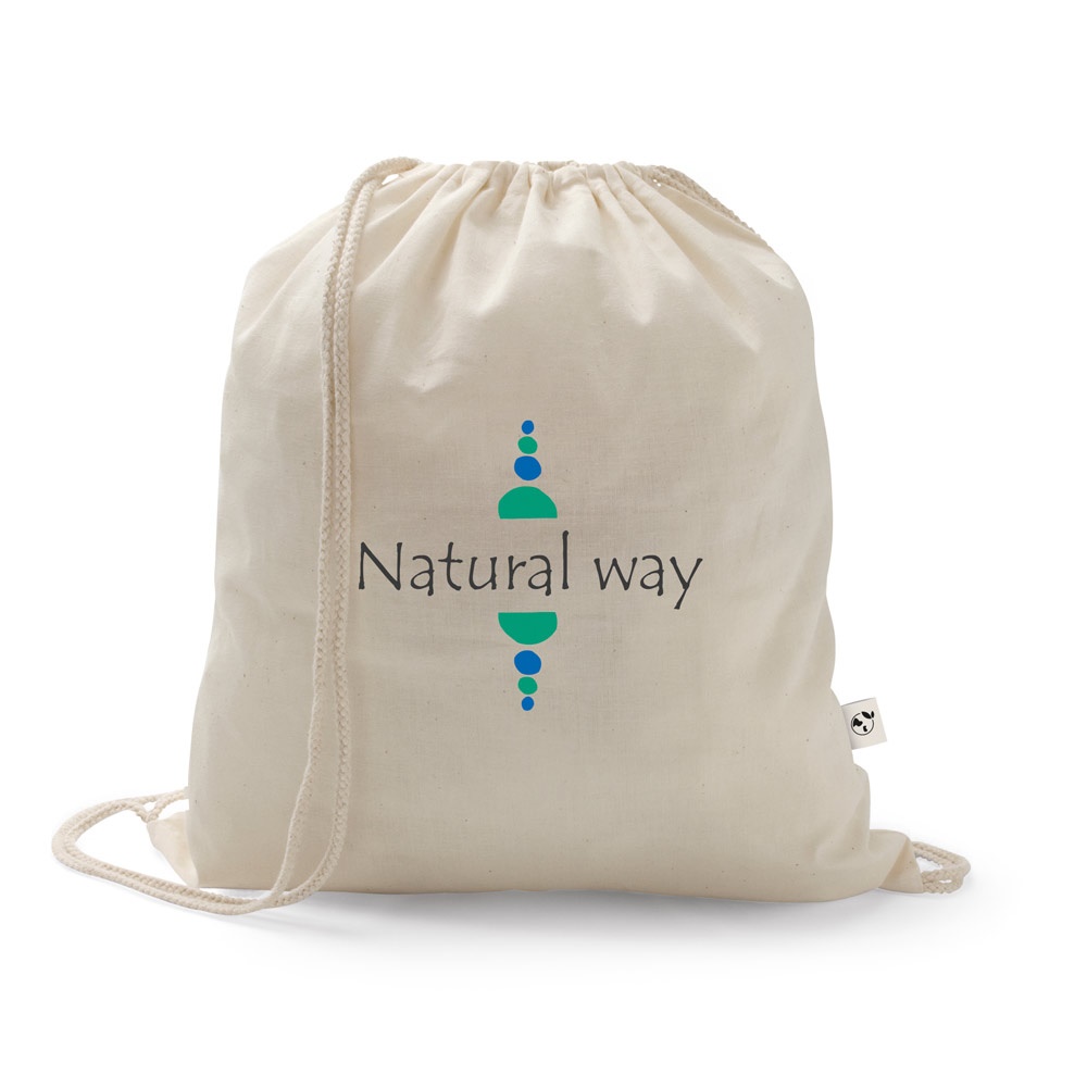 SALAMANCA. Torba na plecak wykonana w recyklingowanej bawełny (70%) i w poliestru (30% rPET) (150 g/m²) P097518S