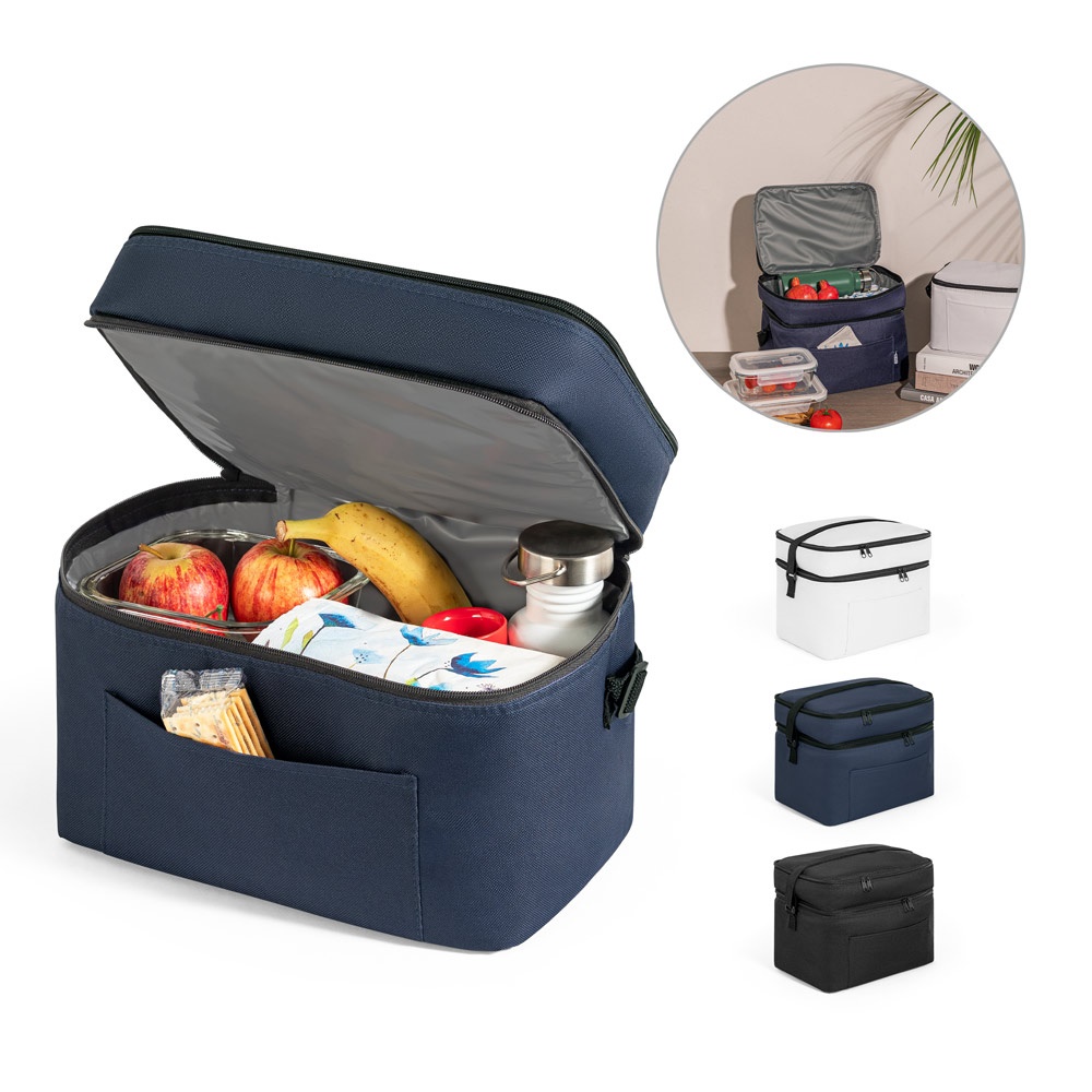 CANCUN LARGE. Torba termiczna wykonana z poliestru 600D pochodzącego z recyklingu, z regulowanym paskiem 14 L P097519S ST-92395-W