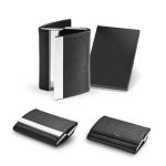 LONE. Podwójne etui na karty z metalu i PU P036600S