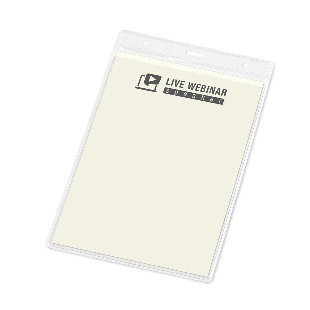 WHITMAN. Pionowe etui na identyfikator wykonane z PVC P036645S