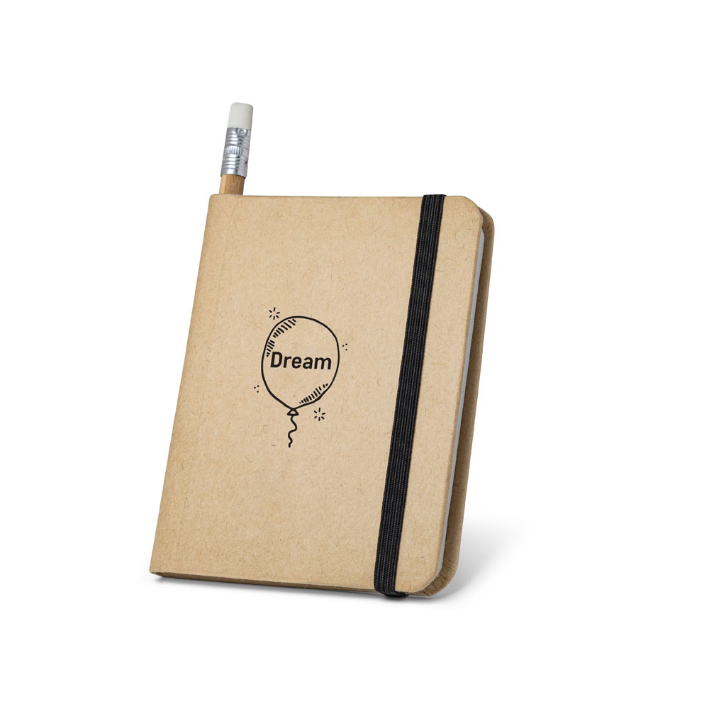 BRONTE. Notatnik A7 z czystymi kartkami w 100% z papieru z recyklingu P036685S