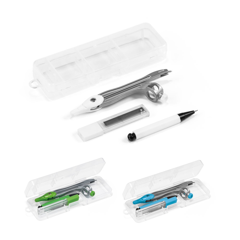 GEOM. Zestaw szkolny do geometrii z pudełkiem z PP P036771S ST-93575-W