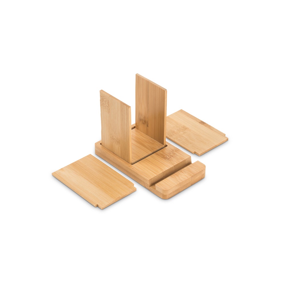 ERWIN. Zestaw na biurko z uchwytem na telefon komórkowy i kubkiem P097544S